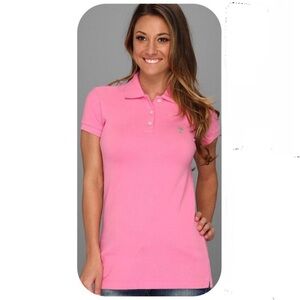 Lilly Pulitzer Pink Island Polo shirt sleeve shirt size XS